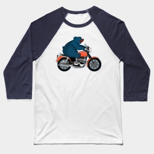 Bear On A Bike Baseball T-Shirt